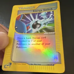 Nintendo Pokemon TCG Energy Switch Aquapolis 120/147 Reverse Holo Uncommon 2002 - Image 4