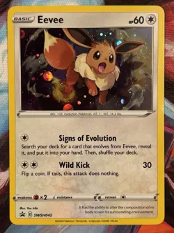 Pokemon - Eevee SWSH042 - Sword & Shield Black Star Promo - LP - Image 1