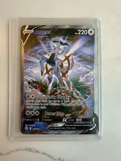 Pokemon 2022 Sword & Shield Brilliant Stars #166 Full Art Arceus v NEAR MINT - Image 1