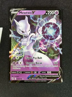 2022 Pokemon Mewtwo V 030/078 Pokemon GO Holo - Image 1