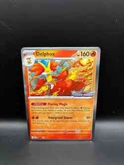 *Stamped* Delphox - MEP 74 - Chaos Rising Prerelease Promo - NM+ - Pokemon TCG - Image 1