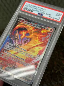 **PSA 9** TEAM ROCKET'S MOLTRES EX 229/182 ~Pokemon TCG: DESTINED RIVALS SIR - Image 4