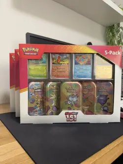 Pokemon TCG Scarlet and Violet 151 Mini Tins Costco Bundle 5 Pack NEW SEALED - Image 3