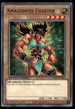 Amazoness Fighter SGX3-END06 Common / Short Print Yu-Gi-Oh 1st Edition Near Mint - Image 1