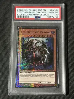 2020 YU-GI-OH! BATTLES OF LEGEND: ARMAGEDDON #EN10K TEN THOUSAND DRAGON PSA 10 - Image 1