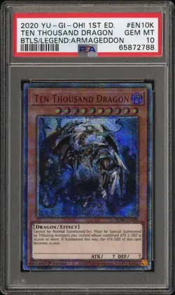 2020 YU-GI-OH! BATTLES OF LEGEND: ARMAGEDDON #EN10K TEN THOUSAND DRAGON PSA 10 - Image 3