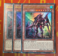YUGIOH KASHTIRA UNICORN ULTRA RARE NM RA05-EN025 x3 PLAYSET - Image 1