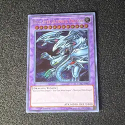 Yu-Gi-Oh! Blue-Eyes Ultimate Dragon Secret Rare Holo 1st Kaiba LCKC-EN057 Fusion - Image 1