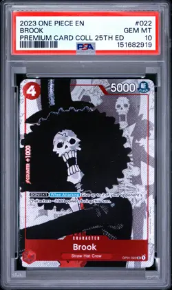 2023 ONE PIECE PREMIUM BANDAI PREMIUM CARD COLLECTION 25TH EDITION BROOK PSA 10 - Image 1