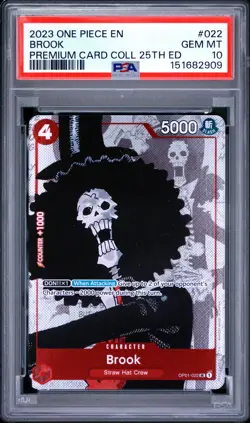 2023 ONE PIECE PREMIUM BANDAI PREMIUM CARD COLLECTION 25TH EDITION BROOK PSA 10 - Image 1