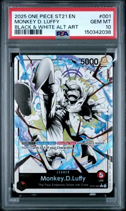 2025 ONE PIECE STARTER DECK ST21-EX GEAR 5 #001 MONKEY D. LUFFY PSA 10 - Image 1