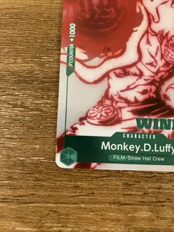 2024 ONE PIECE PROMO MONKEY D. LUFFY UTA DECK BATTLE-WINNER STAMP ENGLISH - Image 2