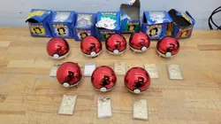 Lot of (8) Pokemon Pokeballs with 23K Gold Plated Cards and Boxes - Image 1