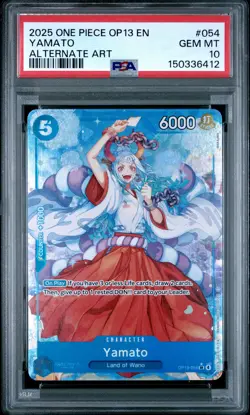 2025 ONE PIECE OP13-CARRYING ON HIS WILL ALTERNATE ART #054 YAMATO PSA 10 - Image 1