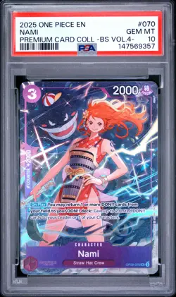 2025 ONE PIECE PREMIUM CARD COLLECTION -BEST SELECTION VOL.4 - #070 NAMI PSA 10 - Image 1