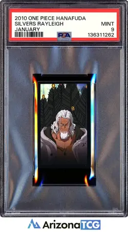 One Piece 2010 Silvers Rayleigh January One Piece Hanafuda PSA 9 - Image 1