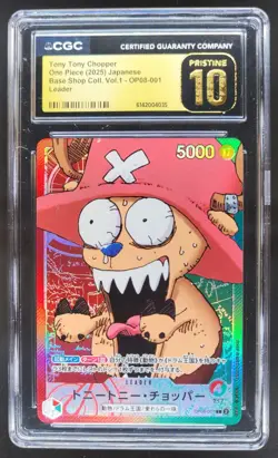 2025 ONE PIECE JP TONY TONY CHOPPER LEADER OP08-001 CGC 10 PRISTINE I PT - Image 1