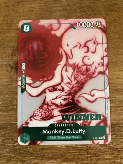 2024 ONE PIECE PROMO MONKEY D. LUFFY UTA DECK BATTLE-WINNER STAMP ENGLISH - Image 1