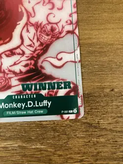 2024 ONE PIECE PROMO MONKEY D. LUFFY UTA DECK BATTLE-WINNER STAMP ENGLISH - Image 3
