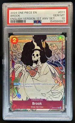 2024 One Piece English 1st Anniversary Brook #ST01-011 PSA 10 GEM MINT - Image 1