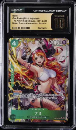 2025 ONE PIECE JAPANESE THE AZURE SEA'S SEVEN #OP14-031 NAMI CGC 10 PRISTINE - Image 1