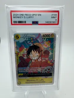 2024 ONE PIECE OP07-500 YEARS IN THE FUTURE #109 MONKEY D. LUFFY PSA 10 ERROR - Image 1