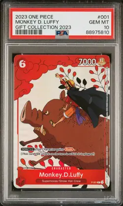 One Piece 2023 Monkey D. Luffy Gift Collection P-001 PR PSA 10 Gem Mint - Image 1