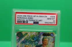 2026 One Piece OP14-EB04 EN Special Alternate Art #006 Roronoa Zoro PSA 10 - Image 2