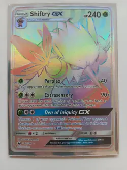 Pokemon Card - Shiftry GX (Secret) - SM - Celestial Storm 169/168 Rainbow Rare - Image 1