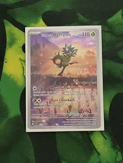 Pokemon Card - Teal Mask Ogerpon SVP 123 Pokemon Center Stamped Promo - Image 1