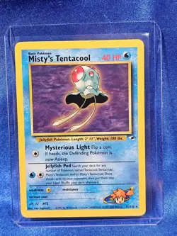 Misty's Tentacool 32/132 Pokemon Gym Heroes Unlimited Rare 2000 Card LP - Image 1