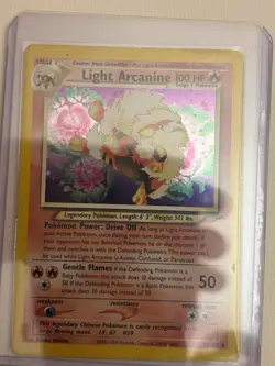 Perfect SWIRL 🍭 Light Arcanine Neo Destiny Holo Card 12/105 Pokemon Unlimited - Image 2