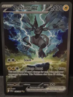 Pokemon Zekrom EX Black Bolt Special Illustration Rare Card #166/086 SV DAMAGED - Image 2