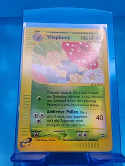Vileplume 43/147 NM Reverse Holo Aquapolis Rare Pokemon TCG Card - Image 1