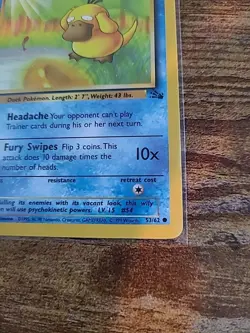 Psyduck 53/62 1st Edition - Fossil Set 1999 WOTC Pokemon Card - LP/NM - Image 5