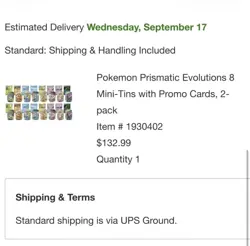 Pokemon Prismatic Evolutions 8 Mini-Tins w Promo Cards Costco 2pack Confirmed ✅ - Image 2