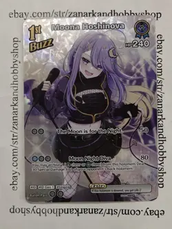 Hololive CARD GAME hBP01-091 Moona Hoshinova UR Blooming Radiance ENGLISH NM - Image 1