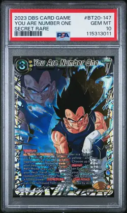 2023 DRAGON BALL SUPER CARD GAME SER 20 POWER ABSORBED YOU ARE NUMBER ONE PSA 10 - Image 1