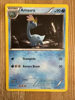 Amaura 25/111 Furious Fists Pokemon Card LP - Image 1