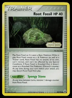 Pokemon Card - Root Fossil Legend Maker 80/92 Reverse Holo Stamped - Image 1