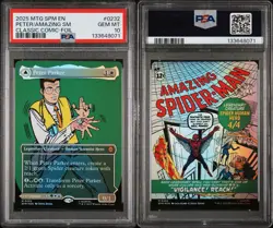 2025 MTG MARVEL'S SPIDER-MAN #0232 AMAZING SPIDER-MAN/PETER PARKER PSA 10 - Image 1