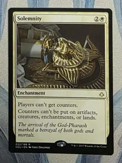 MTG Solemnity **NM** Hour of Devastation (HOU) - Image 1