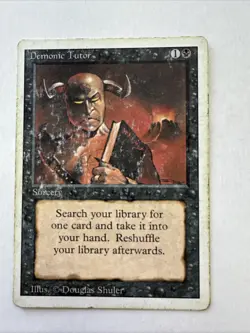 MTG 1994 Demonic Tutor Revised Edition Magic the Gathering - Image 1