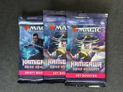 (3) Magic the Gathering Kamigawa Neon Dynasty Draft Booster Packs Sealed - Image 1