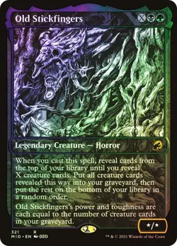 Magic The Gathering MTG OLD STICKFINGERS FOIL Innistrad: Midnight Hunt NM - Image 1
