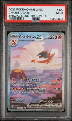 2023 POKEMON MEW EN-151 SPECIAL ILLUSTRATION RARE #199 CHARIZARD EX PSA 9 - Image 1