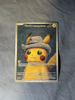 2023 Pokemon Van Gogh Museum Pikachu with Grey Felt Hat 085 Promo 1of3 - Image 1