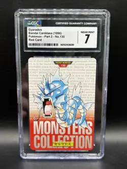 Pokemon Carddass Card Gyarados No.130 Bandai Pocket Monsters Red ver. 1996 CGC 7 - Image 1