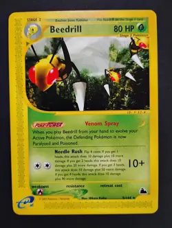 Beedrill 5/144 Skyridge Non-Holo NM Vintage Pokemon Card 2003 - Image 1