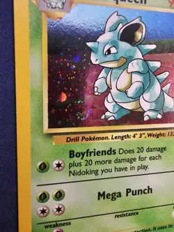 Pokemon TCG Nidoqueen Base Set 2 Holo Unlimited Holo Rare Card 12/130 w/Swirl - Image 2